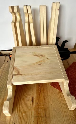 Soporte madera pino para bicicleta