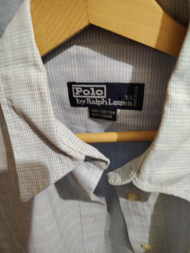 Camisa manga larga mujer azul