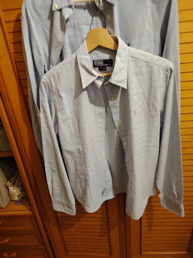 Camisa manga larga mujer azul