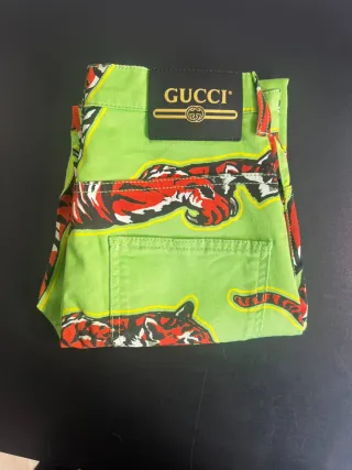 Gucci Tiger Pants Verde  Taglia 22 XXS – Pantaloni