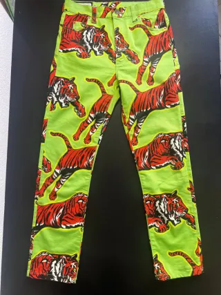 Gucci Tiger Pants Verde  Taglia 22 XXS – Pantaloni