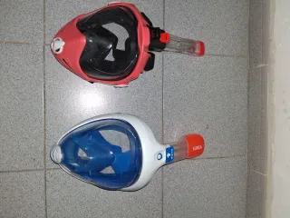 Máscaras de snorkel integral roja