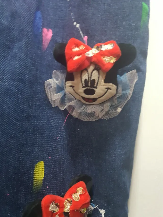 Mono/peto vaquero Minnie Mouse