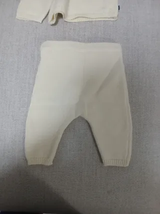 Completo lana Petit Bateau cuori tg 1 mese