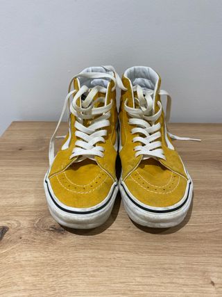 Zapatillas Vans Altas Amarillas Mostaza