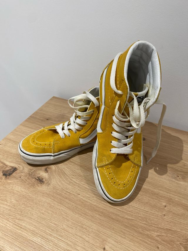 Zapatillas Vans Altas Amarillas Mostaza