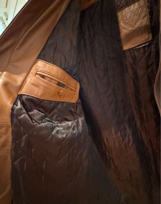 Chaqueta de piel fina tres cuartos