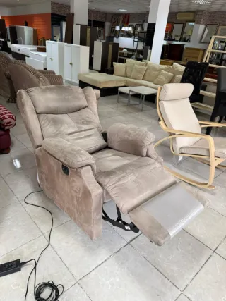 Sillón relax eléctrico beige