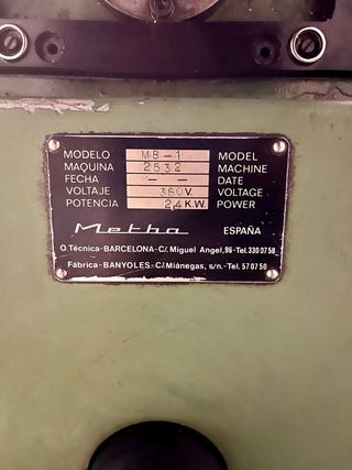 Fresadora metba mb1 + accesorios
