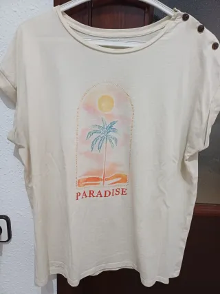 Camiseta Springfield Talla XL Palmera Paradise