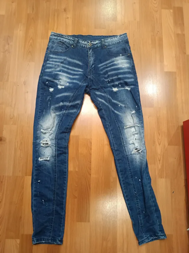 Vaqueros drip Slim fit azules