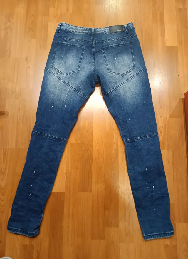 Vaqueros drip Slim fit azules