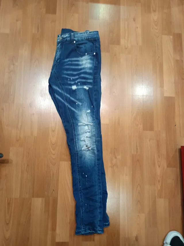 Vaqueros drip Slim fit azules