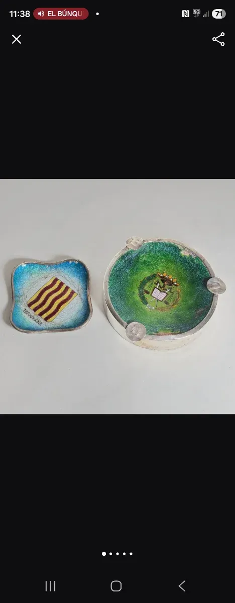 Ceniceros antiguos plata Tarragona y Sello Arte