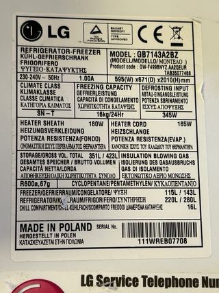 2 Depósitos Agua Frigorífico LG GB7143A2BZ