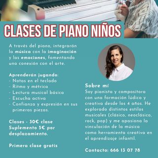 Clases de piano niños