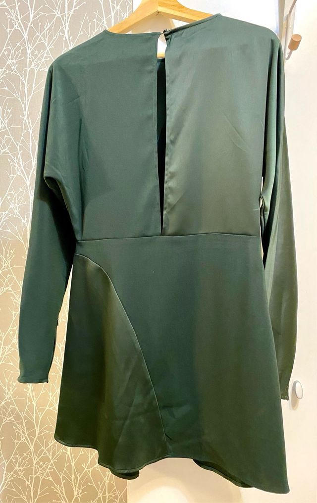 Vestido mini tejido combinado