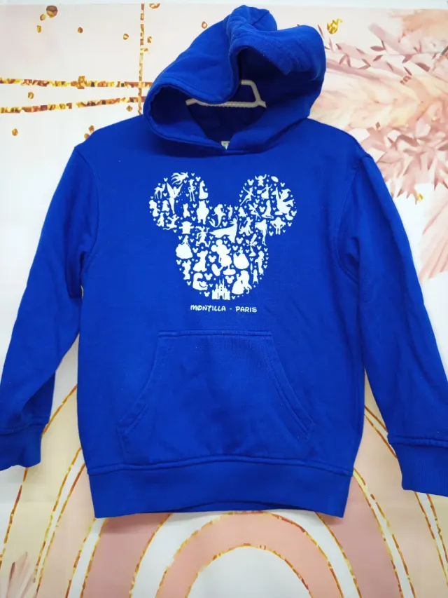 Sudadera azul con Mickey Mouse para niña 7-8 años