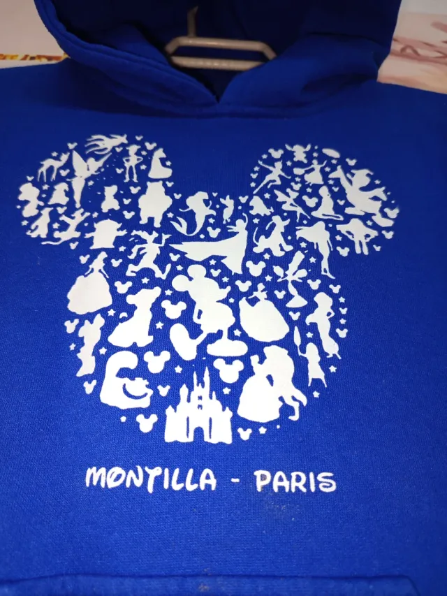 Sudadera azul con Mickey Mouse para niña 7-8 años