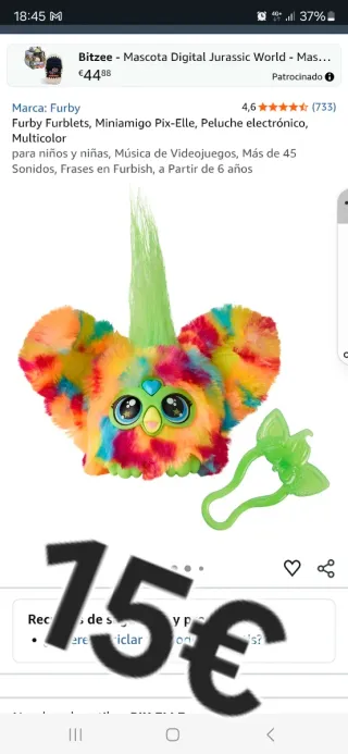 Furby Furblets Miniamigo Pix-Elle Multicolor