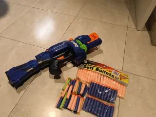Pistola de Juguete Azul y Naranja