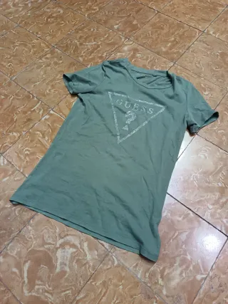 Camiseta Guess Mujer Manga Corta Verde