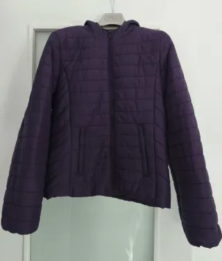 Chaqueta acolchada mujer morada
