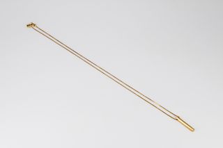 Collar Veneciana Oro 18k Colgante Barra Minimalist