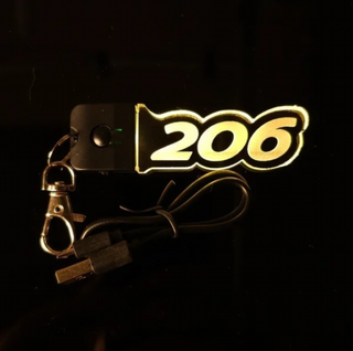 Llavero LED Peugeot 206 Logo - Multicolor