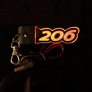 Llavero LED Peugeot 206 Logo - Multicolor