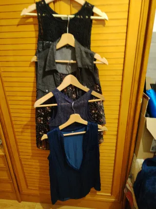 Lote 4 camisas sin mangas