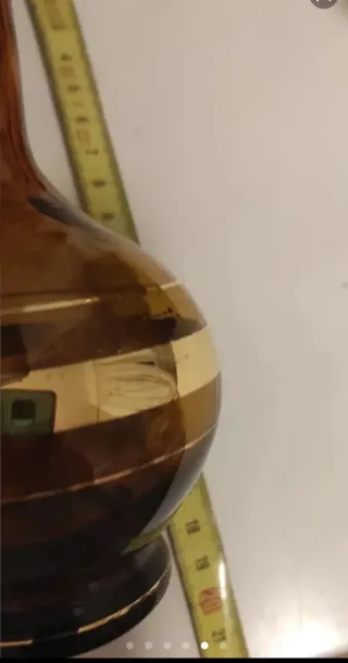 Juego Cristalería Vintage Marrón y Dorado