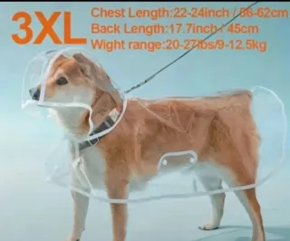 Impermeabile cane 3XL trasparente