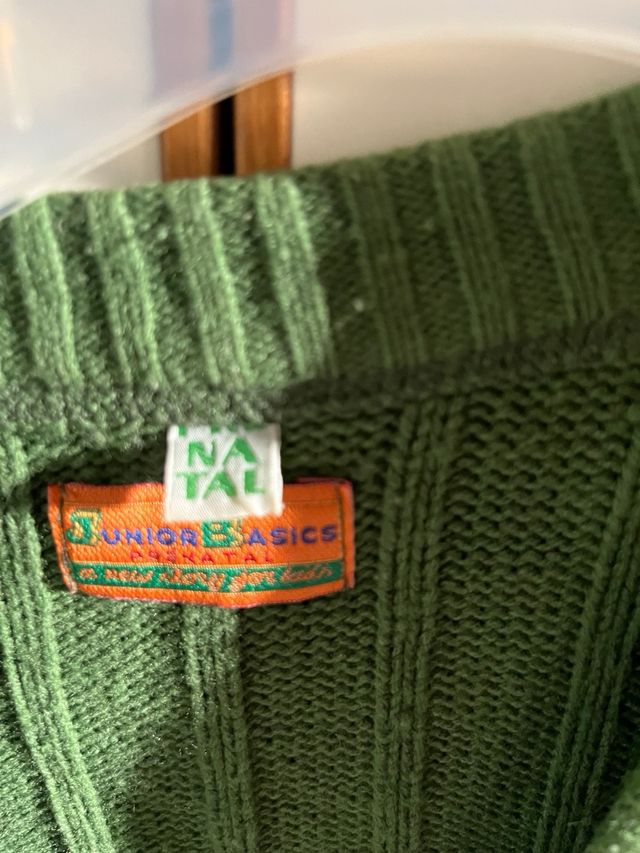 Cardigan verde con botones Prenatal