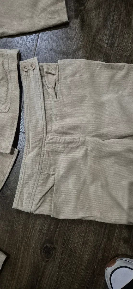 Chaqueta de pana beige mujer