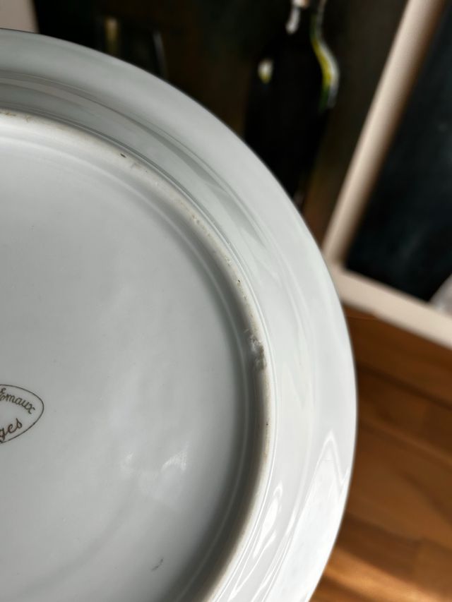 Platos hondos de porcelana Limoges