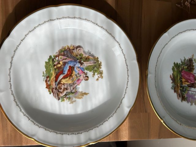Platos hondos de porcelana Limoges