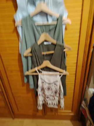 Lote 4 Camisetas Mujer Sin Mangas Talla Única