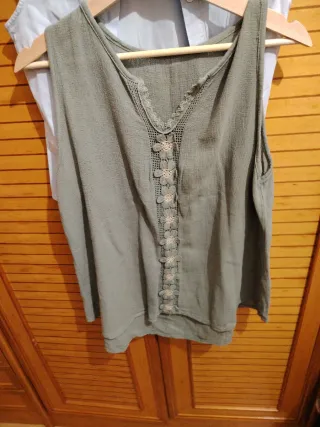 Lote 4 Camisetas Mujer Sin Mangas Talla Única
