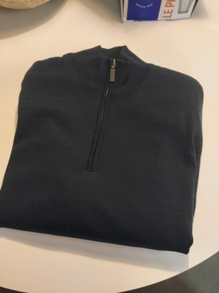 Jersey Barbou Azul Media Cremallera