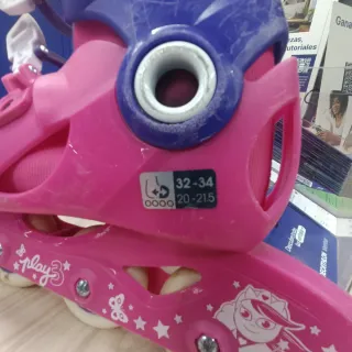 Patines en línea rosas y morados niña