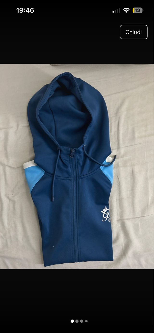 Tuta Gym King blu e bianco Prezzo trattabile