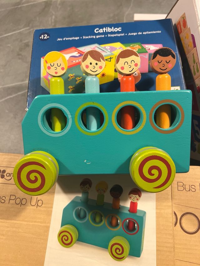 Lote 3 Juguetes Madera Edad 1+ (12meses+)