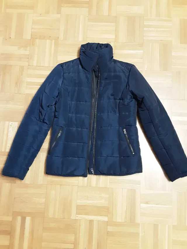 Plumífero acolchado azul mujer