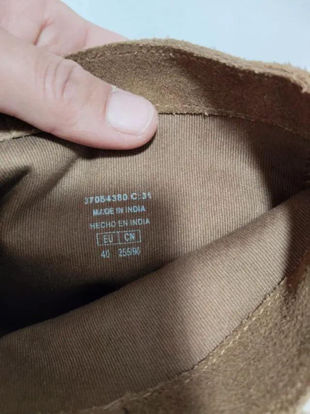 Botas Mango Piel (Ante) Tacon Marron Talla 40