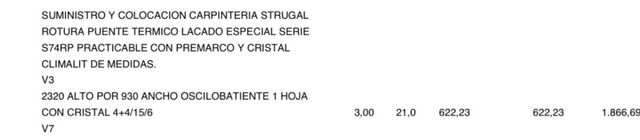 Ventana Strugal S74RP Oscilobatiente 232x93