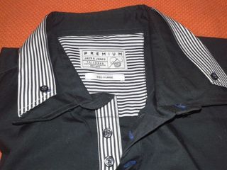 Camisa PREMIUM negra JACK JONES estampada NUEVA!!
