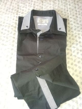 Camisa PREMIUM negra JACK JONES estampada NUEVA!!
