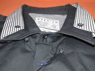 Camisa PREMIUM negra JACK JONES estampada NUEVA!!