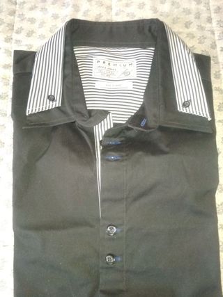 Camisa PREMIUM negra JACK JONES estampada NUEVA!!